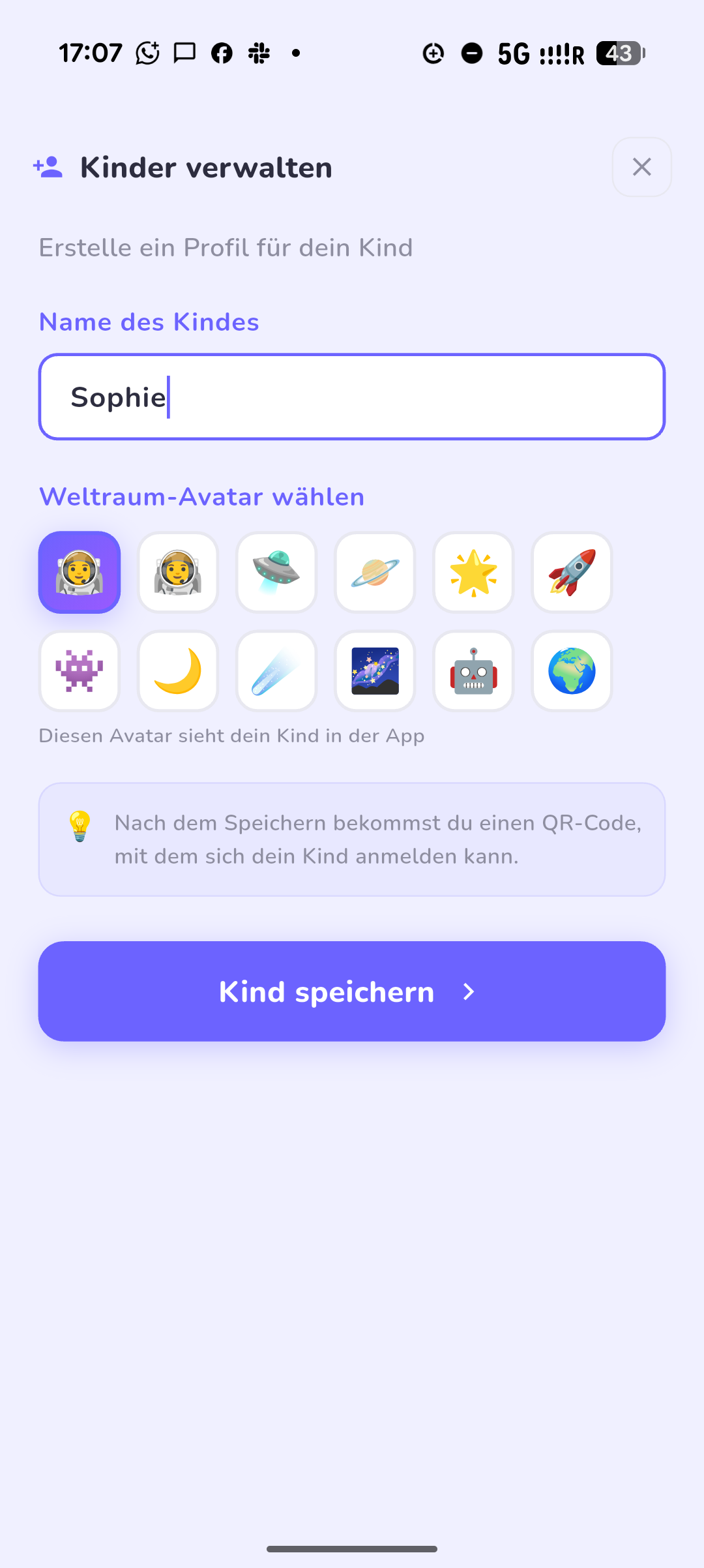 Einstellungen der Eltern-App