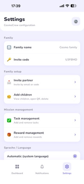 Add children to the family
